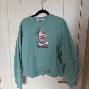 Disneyland Mickey Mouse Teal Crewneck Sweatshirt